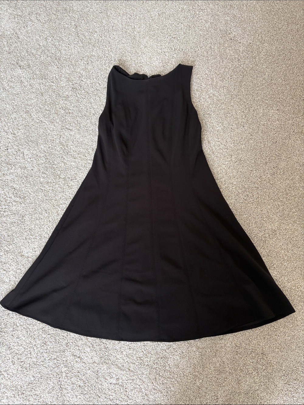 Donna Morgan Black Sleeveless Midi A-Line Dress